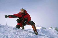 Giuseppe Pompili in vetta al Monte Vinson, Antartide