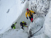 Giuseppe sulla ferrata (foto Gerfried Goeschl)