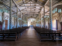 L'interno della chiesetta di San Xavier