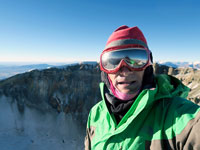 Giuseppe in vetta al Parinacota, 6348 m