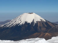 Il Parinacota dalla vetta del Sayama