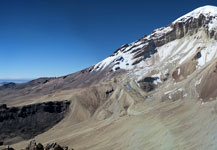 La via normale di salita (cresta ovest) al Sajama