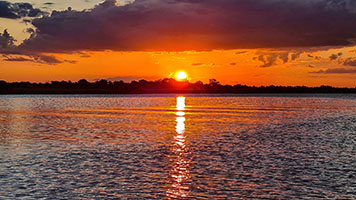 Tramonto sul fiume Chobe