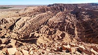 Formazioni sedimentarie nella valle di Marte