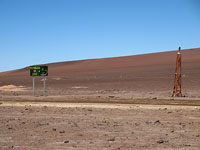 Il confine tra Bolivia e Cile alla lag. verde