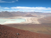La laguna blanca dall'alto