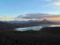 La laguna verde all'alba