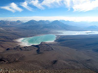 La laguna verde salendo il Licancabur