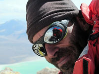 Felipe in vetta al Licancabur