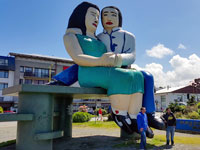 Statua sul lungomare di Puerto Montt