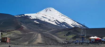 Il vulcano Osorno dall'inizio degli impianti di risalita