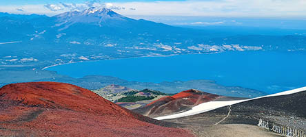 Il vulcano Calbuco dalle pendici dell'Osorno