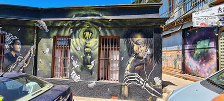 Murales a Cerro Alegre a Valparaiso