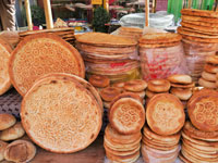 Forme di pane uigure a Kashgar