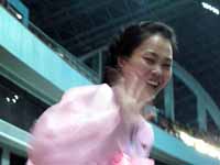 Hostess coreana allo stadio