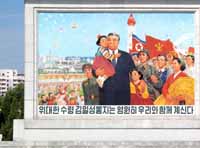 Murales di Kim il Sung