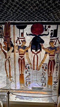 Valle delle regine, tomba di Nefertari, dio caprone