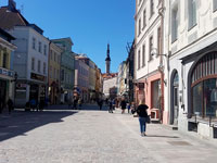 Case storiche a Tallinn lungo la Viru