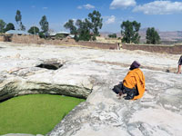 Polle di raccolta dell'acqua piovana a Debre Damo