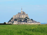 Mont Saint-Michel dalla terraferma