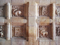 Particolare di un soffitto a cassettoni a Chambord
