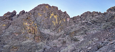 La parete nord del monte Cinto