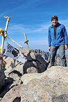 Giuseppe in vetta al monte Cinto