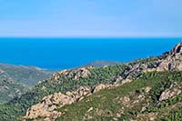 Il mar Tirreno visto da sopra Conca
