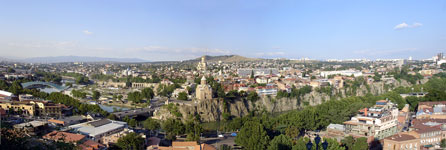 Panorama di Tbilisi dalla fortezza