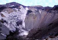 L'interno del cratere del Fuji
