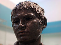 Testa bronzea di epoca romana al museo di Heraklion