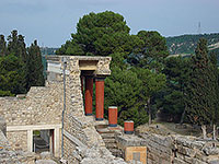 Vista sul palazzo di Cnosso