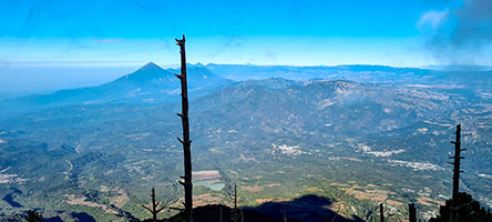 Panorama a ovest salendo il vulcano Acatenango