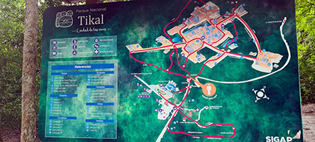 Quadro esplicativo del sito di Tikal
