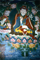 Affresco di Guru Rimpoche al monastero di Phodong