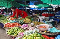Frutta e ortaggi al mercato di Luang Prabang