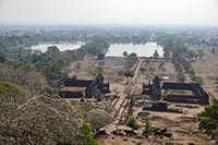 Il tempio di Wat Phou dall'alto