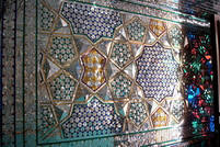 Soffitto sala di ricevimento del giardino Qajaro degli aranci di Shiraz