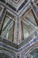 Pareti della sala di ricevimento del giardino Qajaro degli aranci di Shiraz