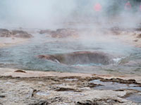 Il geyser di Geysir dopo l'eruzione