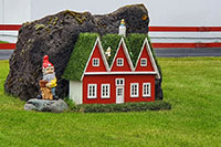 Giardino di una casa a Vestmannaeyjar