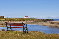 Panchina sull'oceano a Borgarfjörður