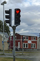 Semaforo sulla Strandgata ad Akureyri