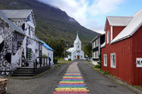 Strada pedonale a Seyðisfjörður