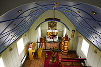 L'interno della chiesetta di Grimsey