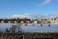 Il laghetto al centro di Reykjavik