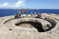 Il sito dell'obice da guerra a Punta Grano a Spargi