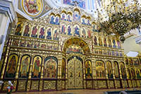 L'iconostasi della cattedrale ortodossa dell'Ascensione ad Almaty