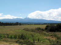 Il Monte Kenya da lontano