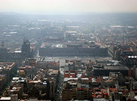 Lo zocalo di Città del Messico dall'alto